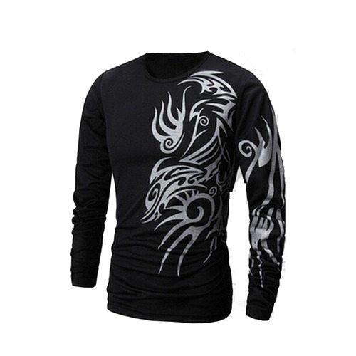 Men's T-shirt Ribneck printed